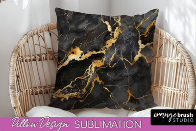 Marble Pillow Cover - Marble Texture Pillow Sublimation Sublimation OrangeBrushStudio 