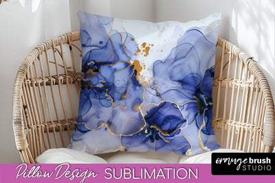 Marble Pillow Cover - Marble Texture Pillow Sublimation Sublimation OrangeBrushStudio 