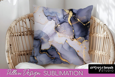 Marble Pillow Cover - Marble Texture Pillow Sublimation Sublimation OrangeBrushStudio 
