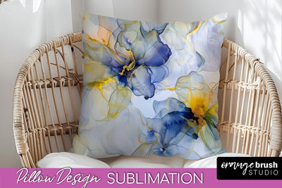 Marble Pillow Cover - Marble Texture Pillow Sublimation Sublimation OrangeBrushStudio 