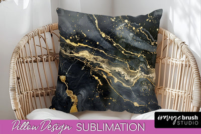 Marble Pillow Cover - Marble Texture Pillow Sublimation Sublimation OrangeBrushStudio 