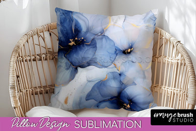 Marble Pillow Cover - Marble Texture Pillow Sublimation Sublimation OrangeBrushStudio 