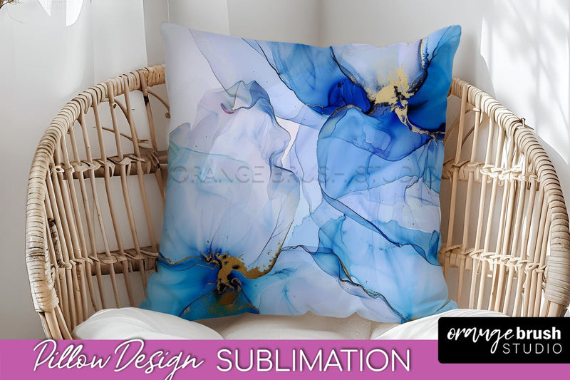 Marble Pillow Cover - Marble Texture Pillow Sublimation Sublimation OrangeBrushStudio 