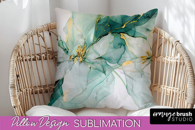 Marble Pillow Cover - Marble Texture Pillow Sublimation Sublimation OrangeBrushStudio 