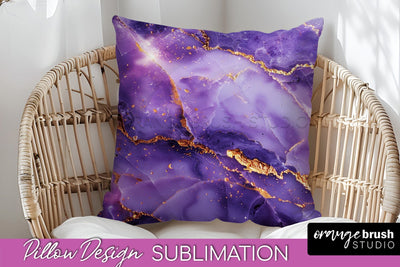 Marble Pillow Cover - Marble Texture Pillow Sublimation Sublimation OrangeBrushStudio 