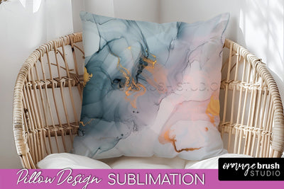 Marble Pillow Cover - Marble Texture Pillow Sublimation Sublimation OrangeBrushStudio 