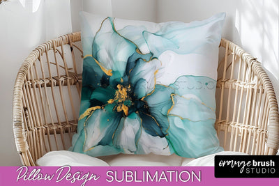 Marble Pillow Cover - Marble Texture Pillow Sublimation Sublimation OrangeBrushStudio 