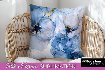 Marble Pillow Cover - Marble Texture Pillow Sublimation Sublimation OrangeBrushStudio 