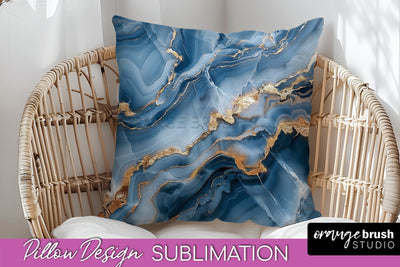 Marble Pillow Cover - Marble Texture Pillow Sublimation Sublimation OrangeBrushStudio 