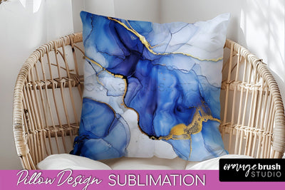 Marble Pillow Cover - Marble Texture Pillow Sublimation Sublimation OrangeBrushStudio 