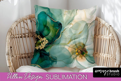 Marble Pillow Cover - Marble Texture Pillow Sublimation Sublimation OrangeBrushStudio 