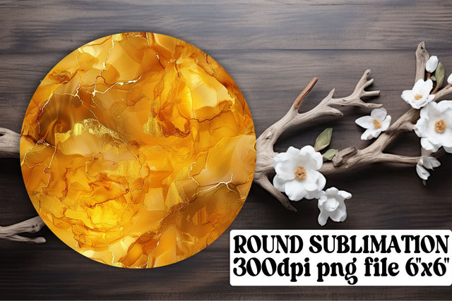 Marble Serenity Sublimation Circle Ornaments & Keychain Assortment Sublimation afrosvg 