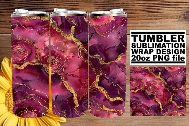 Marble Serenity Tumbler Wrap - Sublimation 20oz Sublimation afrosvg 
