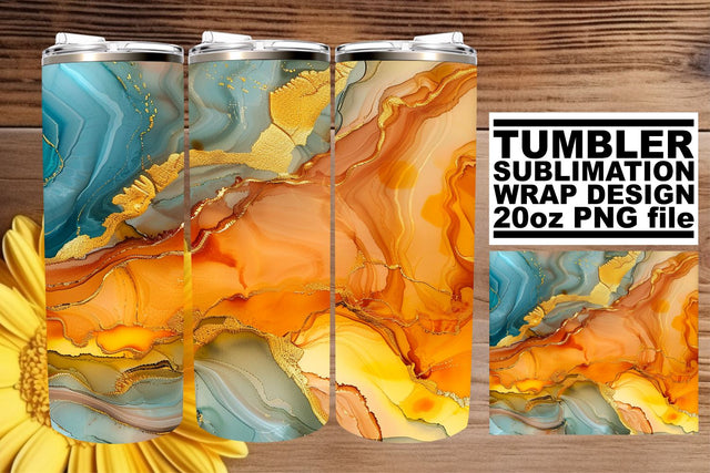 Marble Symphony Tumbler Design - Sublimation 20oz Sublimation afrosvg 