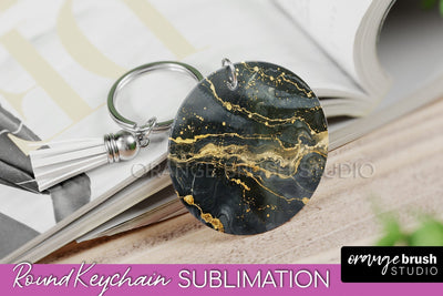 Marble Texture Keychain - Marble Keychain Sublimation Design Sublimation OrangeBrushStudio 