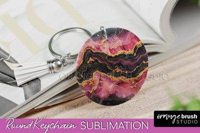 Marble Texture Keychain - Marble Keychain Sublimation Design Sublimation OrangeBrushStudio 