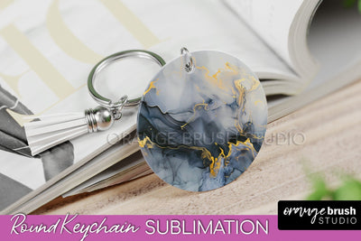 Marble Texture Keychain - Marble Keychain Sublimation Design Sublimation OrangeBrushStudio 