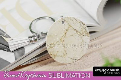 Marble Texture Keychain - Marble Keychain Sublimation Design Sublimation OrangeBrushStudio 