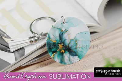 Marble Texture Keychain - Marble Keychain Sublimation Design Sublimation OrangeBrushStudio 