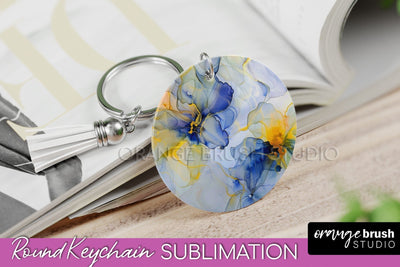 Marble Texture Keychain - Marble Keychain Sublimation Design Sublimation OrangeBrushStudio 