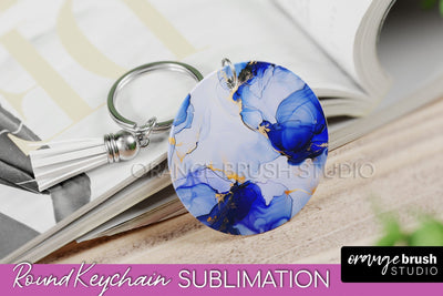Marble Texture Keychain - Marble Keychain Sublimation Design Sublimation OrangeBrushStudio 