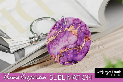 Marble Texture Keychain - Marble Keychain Sublimation Design Sublimation OrangeBrushStudio 
