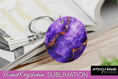 Marble Texture Keychain - Marble Keychain Sublimation Design Sublimation OrangeBrushStudio 
