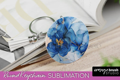 Marble Texture Keychain - Marble Keychain Sublimation Design Sublimation OrangeBrushStudio 
