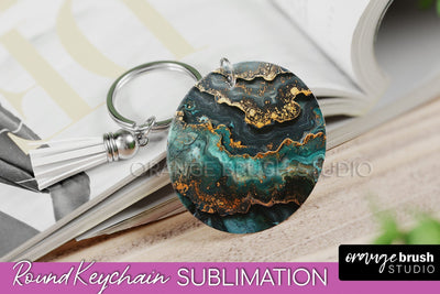 Marble Texture Keychain - Marble Keychain Sublimation Design Sublimation OrangeBrushStudio 
