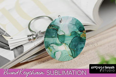 Marble Texture Keychain - Marble Keychain Sublimation Design Sublimation OrangeBrushStudio 