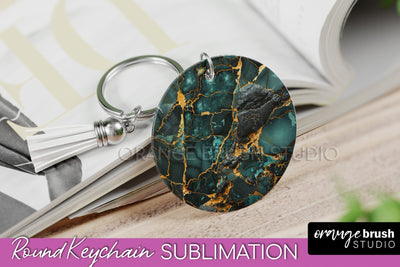 Marble Texture Keychain - Marble Keychain Sublimation Design Sublimation OrangeBrushStudio 