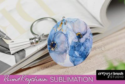 Marble Texture Keychain - Marble Keychain Sublimation Design Sublimation OrangeBrushStudio 