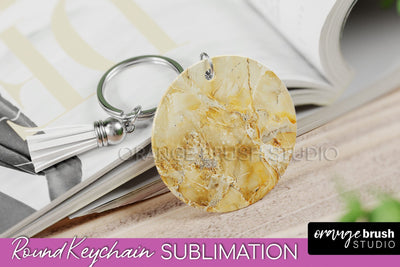Marble Texture Keychain - Marble Keychain Sublimation Design Sublimation OrangeBrushStudio 