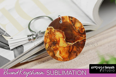 Marble Texture Keychain - Marble Keychain Sublimation Design Sublimation OrangeBrushStudio 