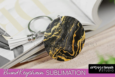 Marble Texture Keychain - Marble Keychain Sublimation Design Sublimation OrangeBrushStudio 