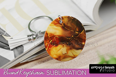 Marble Texture Keychain - Marble Keychain Sublimation Design Sublimation OrangeBrushStudio 