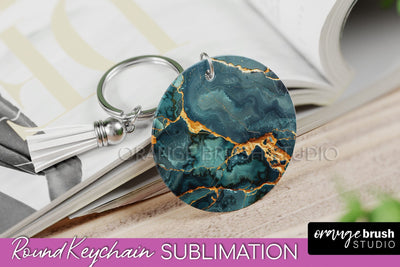 Marble Texture Keychain - Marble Keychain Sublimation Design Sublimation OrangeBrushStudio 