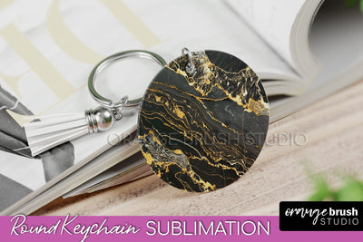 Marble Texture Keychain - Marble Keychain Sublimation Design Sublimation OrangeBrushStudio 
