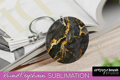 Marble Texture Keychain - Marble Keychain Sublimation Design Sublimation OrangeBrushStudio 