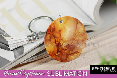 Marble Texture Keychain - Marble Keychain Sublimation Design Sublimation OrangeBrushStudio 