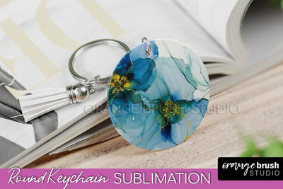 Marble Texture Keychain - Marble Keychain Sublimation Design Sublimation OrangeBrushStudio 