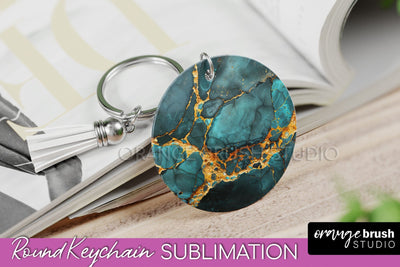 Marble Texture Keychain - Marble Keychain Sublimation Design Sublimation OrangeBrushStudio 