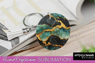 Marble Texture Keychain - Marble Keychain Sublimation Design Sublimation OrangeBrushStudio 