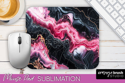 Marble Texture Mouse Pad, 3D Marble Mousepad Sublimation Sublimation OrangeBrushStudio 