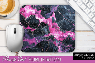 Marble Texture Mouse Pad, 3D Marble Mousepad Sublimation Sublimation OrangeBrushStudio 