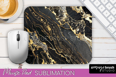 Marble Texture Mouse Pad, 3D Marble Mousepad Sublimation Sublimation OrangeBrushStudio 