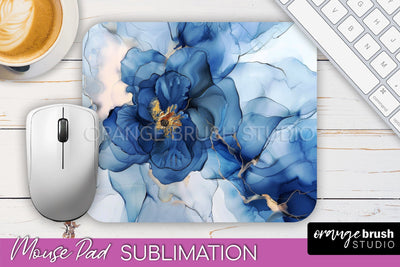 Marble Texture Mouse Pad, 3D Marble Mousepad Sublimation Sublimation OrangeBrushStudio 