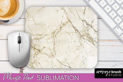 Marble Texture Mouse Pad, 3D Marble Mousepad Sublimation Sublimation OrangeBrushStudio 