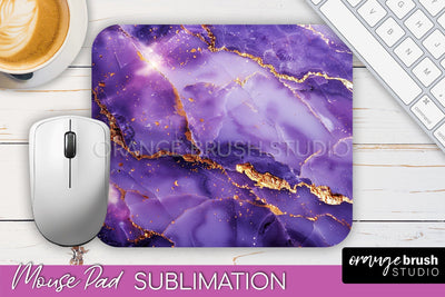 Marble Texture Mouse Pad, 3D Marble Mousepad Sublimation Sublimation OrangeBrushStudio 