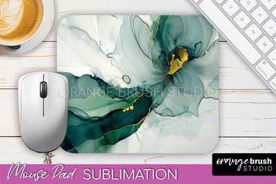 Marble Texture Mouse Pad, 3D Marble Mousepad Sublimation Sublimation OrangeBrushStudio 